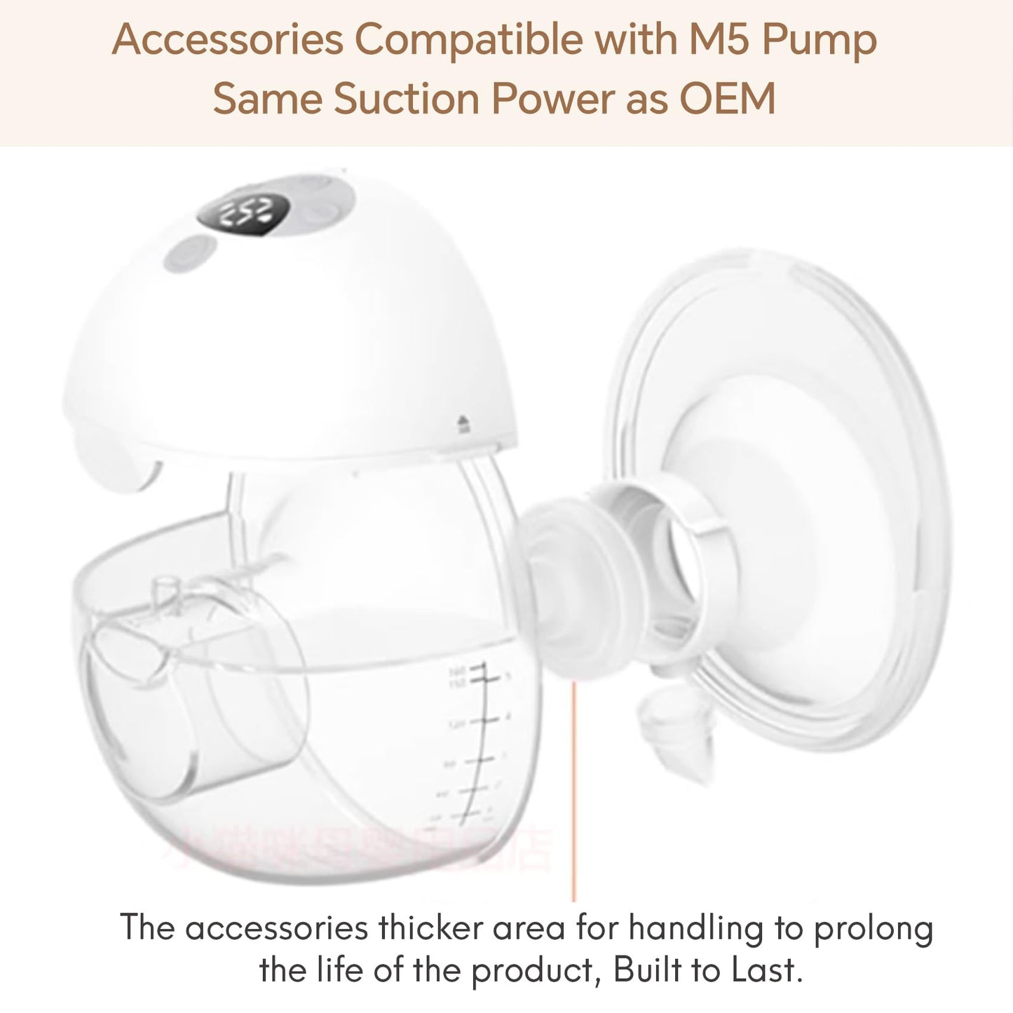 Mompmuir 4Pcs Duckbill Valves & 2Pcs Silicone Diaphragm Compatible With Momcozy M5 Wearable Breast Pump Parts, Replacement Parts