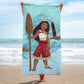 Disney Moana Kids Bath Pool Beach Towel - Floral Super Soft & Absorbent 100% Cotton Towel, Measures 28 X 58 Inches