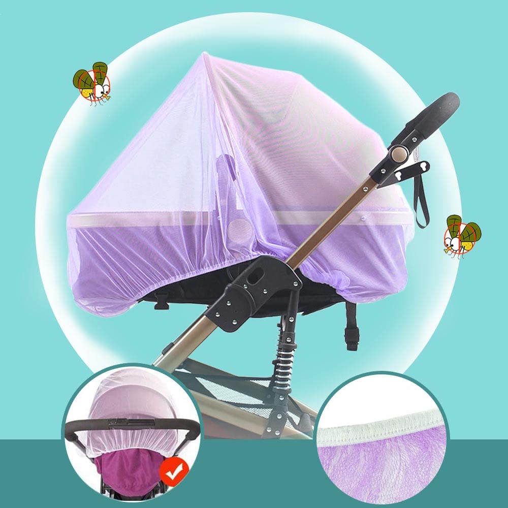Mosquito Net For Stroller (2 Pack) - Durable Baby Stroller Mosquito Net - Perfect Bug Net For Strollers, Bassinets, Cradles, Pla