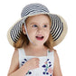 Connectyle Little Girls Upf 50+ Sun Protection Hats For Summer Beach Sun Cap With Bow M Navy Blue