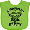 Inktastic Handpicked For Earth By My Uncle In Heaven With Angel Wings Baby Bib Pink 372Bd
