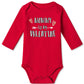 Besserbay Valentine'S Day Baby Long Sleeve Heart Bodysuit Infant Mommy Is My Valentine Envelope Neck Red Onesie 3-6 Months