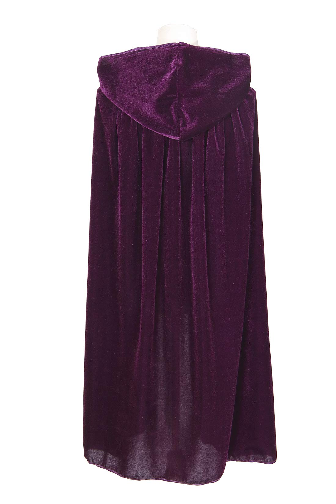 Bigxian Kids Hooded Velvet Cloak Halloween Christmas Fancy Cape For Kids (Purple)