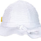 Dasmini Baby & Toddler Wide Brim Sun Hats Upf 50+ Sun Protection Bucket Cap Cute Adjustable Hat(White+White,0-6M)