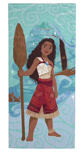 Disney Moana Kids Bath Pool Beach Towel - Floral Super Soft & Absorbent 100% Cotton Towel, Measures 28 X 58 Inches