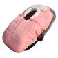 Winter Baby Car Seat Cover, Infant Carrier Cover Cold Weather, Windproof Newborn Warm Carseat For Unisex Babies(Pink)