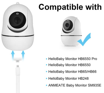 Aoztsun 2 Pack Baby Monitor Mount Compatible With Hellobaby Hb6550 Hb65/Hb66/Hb248,Nanit Pro Smart Baby Monitor & Flex Stand, Fl