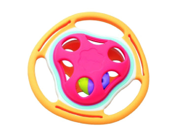 BaBeloved Bell Rattle Baby Teething Toys Multiple Sensory Montessori Baby Teether Toys Soft Food-Grade Teethers for Babies Rattl