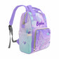 M Yescustom Custom Diaper Bag For Girls - Large Capacity Backpack With Pockets, Butterfly Personalized Baby Diaper Bags For Mom