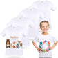 5 Pieces Toddler Blank Sublimation T-Shirt Modal Crew Neck Short Sleeve T-Shirt For Kids Baby Children Youth Tye Dying (3T) Whit