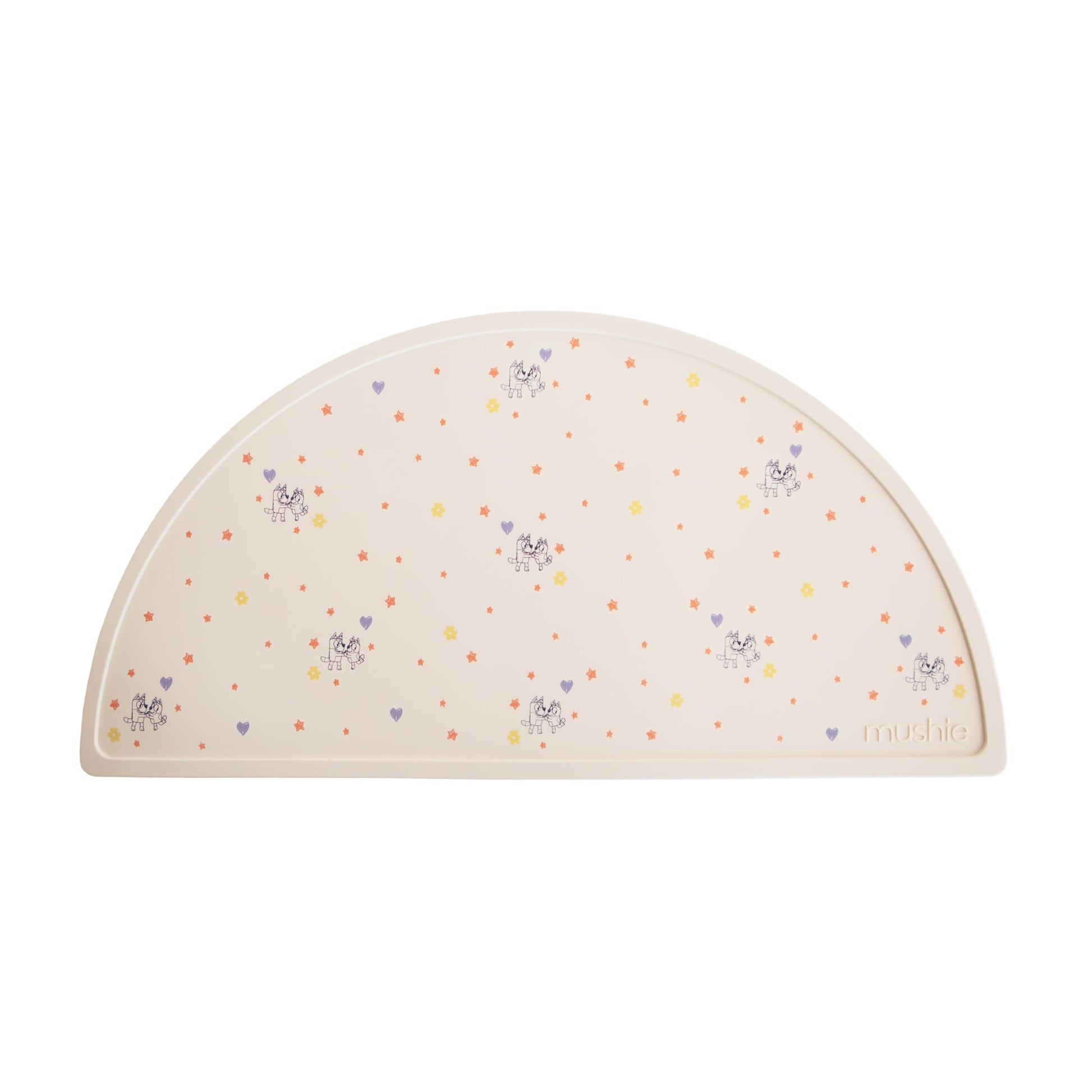 mushie x Bluey Silicone Placemat for Kids | BPA-Free Non-Slip Design (Bluey Ivory)