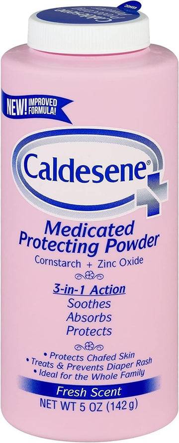Caldesene Medicated Protecting Powder With Zinc Oxide & Cornstarch-Talc Free, 5 Ounce
