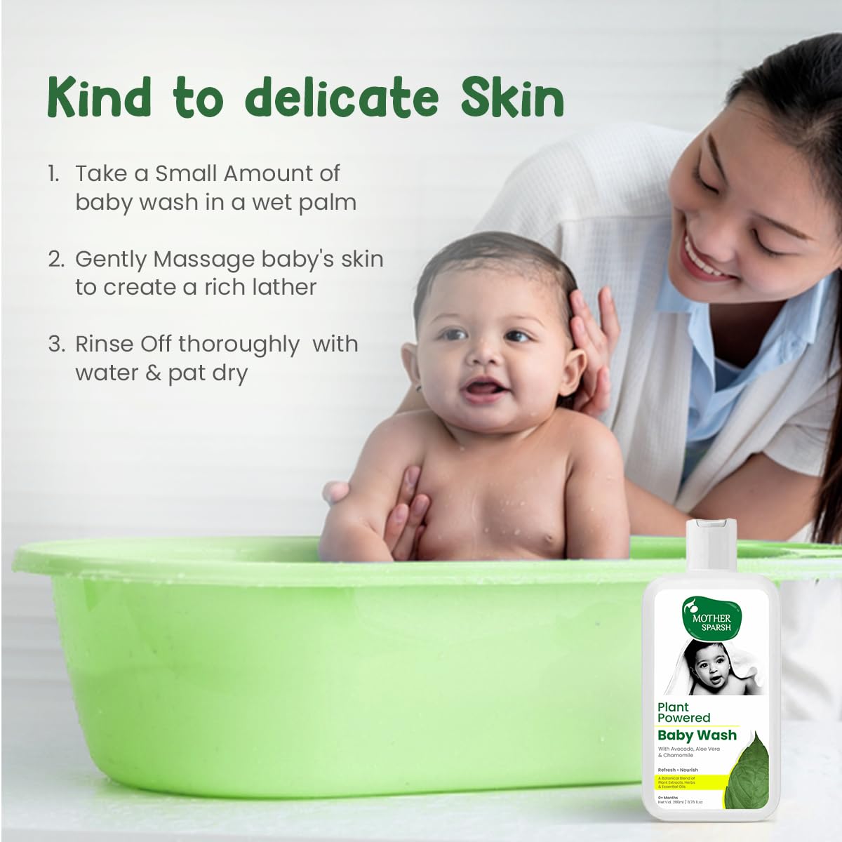 Mother Sparsh Plant Powered Natural Baby Wash, 200 Ml