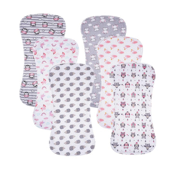 Gelisite 6 Pack Cotton Baby Burp Cloths Extra Absorbent Soft For Baby Boys And Girls (Multi02)