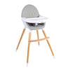Convertible High Chair For Babies, Toddlers, Kids & Children - Wooden Highchair With Adjustable Height & Dishwasher Safe Tray -