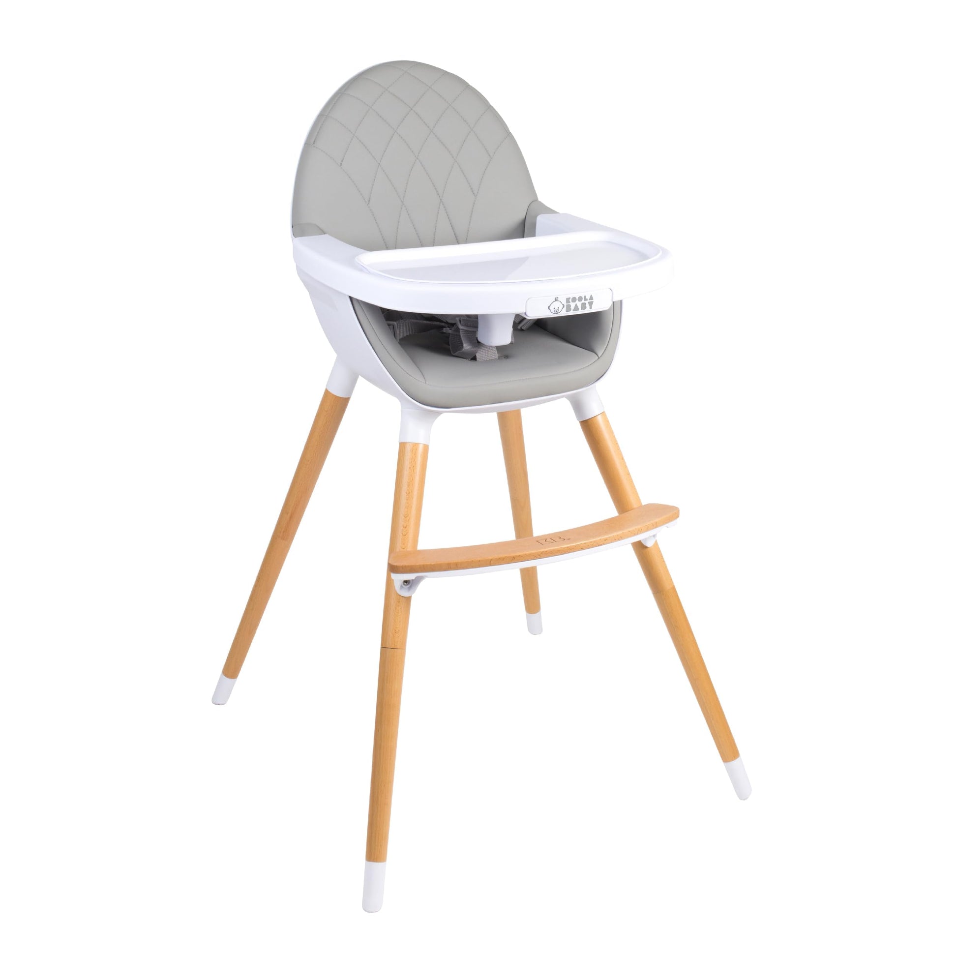 Convertible High Chair For Babies, Toddlers, Kids & Children - Wooden Highchair With Adjustable Height & Dishwasher Safe Tray -