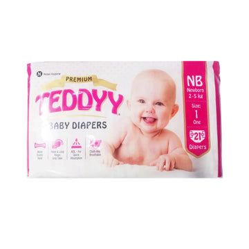 Saifcare Teddy Diapers For Newborns  UltraSoft, Leakproof, And SkinFriendly Protection For Your BabyS First Days (One Size)