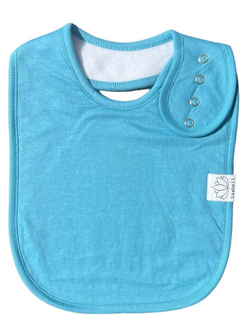Isabeli Organic Cotton Toddler Drool Bibs 4 Pack - Blue