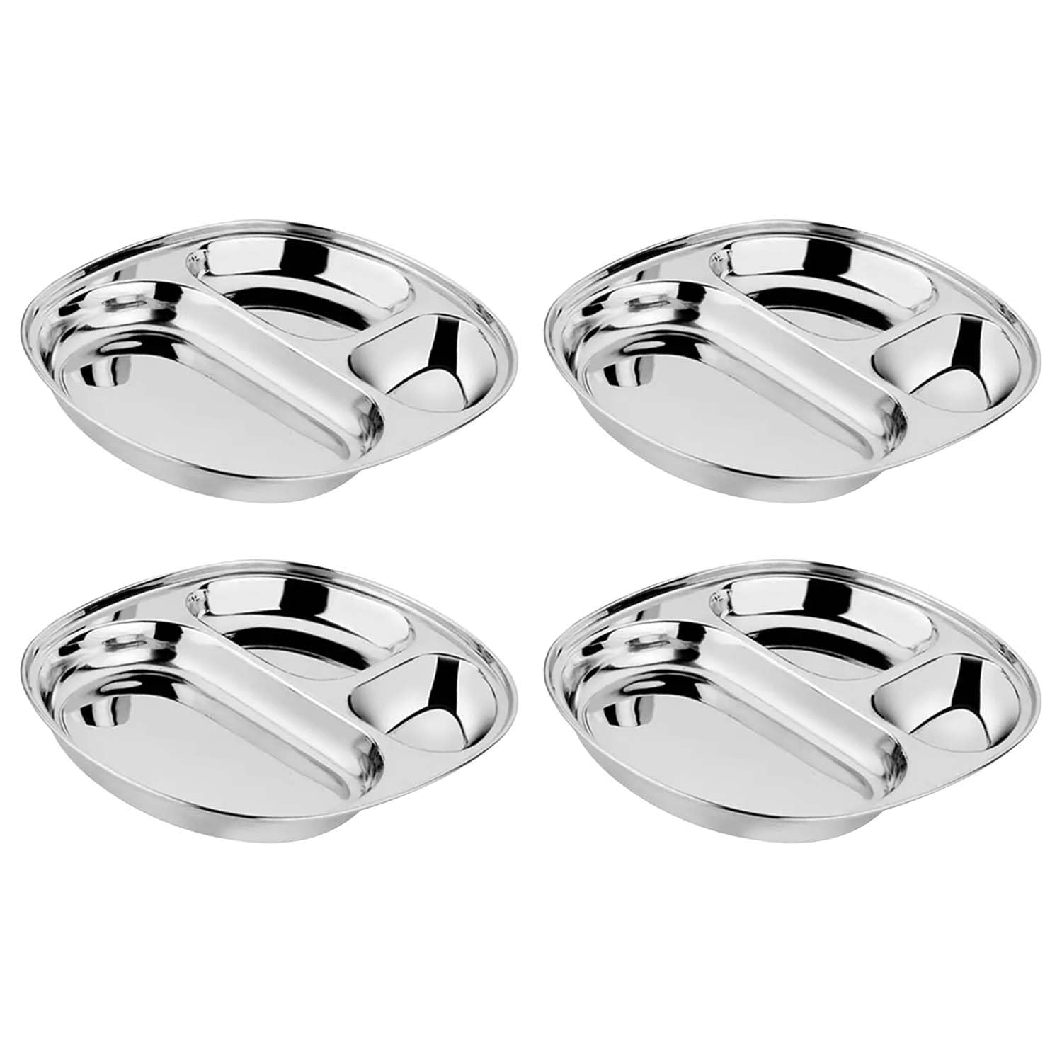 Ahimsa Stainless Steel Plates for Kids - Divided Plates for Toddlers, Pediatrician Designed, Non Toxic Toddler Plate, Camping Pl