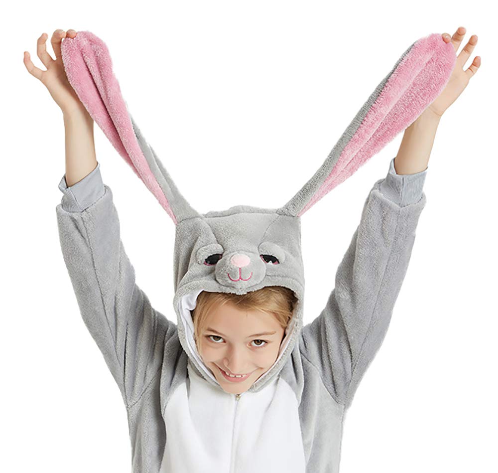 Abenca Easter Bunny Onesie Kids Rabbit Pajamas For Girls Cartoon One Piece Animal Halloween Christmas Cosplay Costume.Bunny.120
