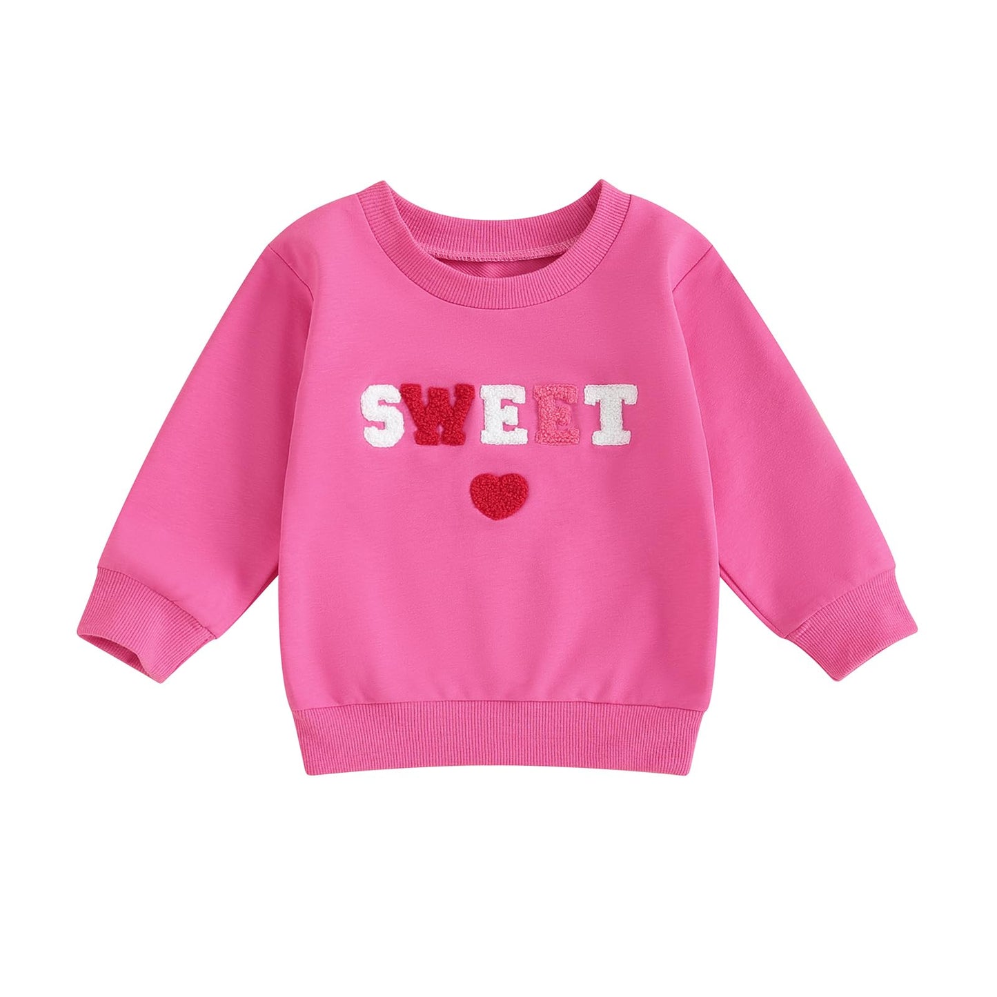 Dcohmch Toddler Girl Valentines Day Outfit Pullovers Heart Letter Print Shirt Sweatshirt Valentine Baby Girls Clothes (Lavender
