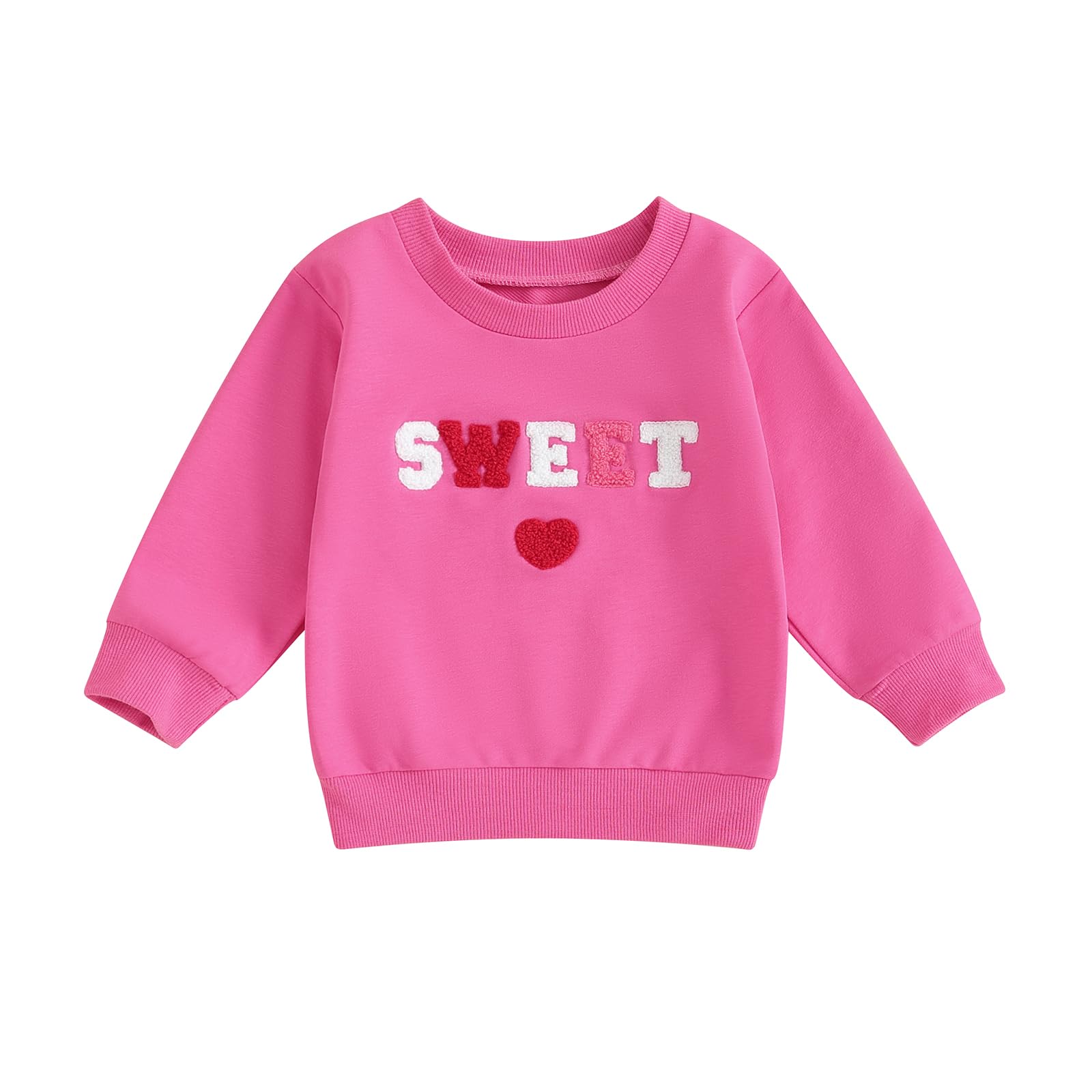 Dcohmch Toddler Girl Valentines Day Outfit Pullovers Heart Letter Print Shirt Sweatshirt Valentine Baby Girls Clothes (Lavender