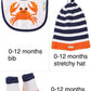 Izzy And Owie Beach Crab Striped Baby Hat, Navy Blue, 0-24 Months