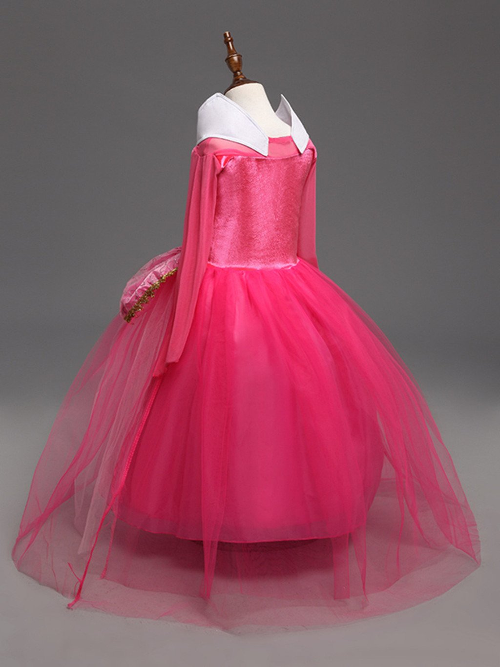 Dreamhigh Sleeping Beauty Princess Party Girls Costume Dress (Pink, 7-8 Years)