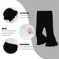Sobowo Toddler Baby Girl Flare Pants 3 Pack Solid Ribbed Ruffle Bell Bottoms Pants Fall Outfits(Black/Yellow/Beige, 2-3T)