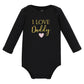 Hudson Baby Unisex Baby Cotton Long-Sleeve Bodysuits, Girl Daddy, Preemie