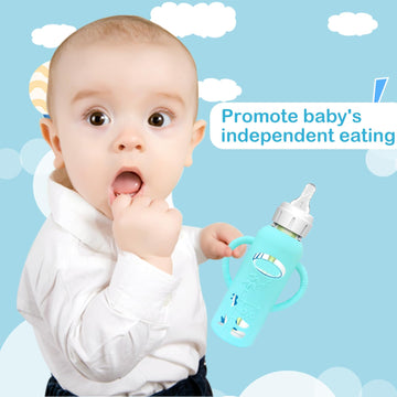 4 Pack Baby Bottle Handles Compatible With Dr Brown'S Glass Bottles, Baby Bottle Holder Hands Free Cultivate Baby'S Sense Of Ind