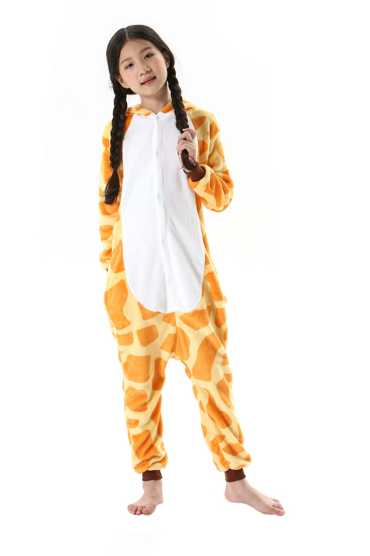 Atoz Onesie For Kids, Animal Pajamas Halloween Cosplay Costume For Girls Boys, Giraffe 6-7Y