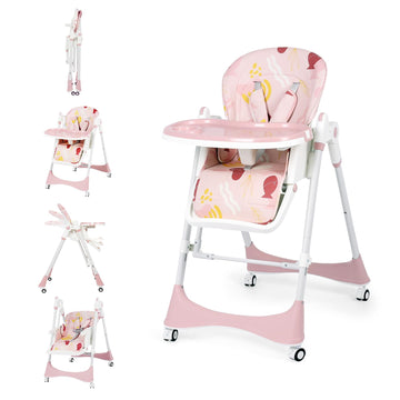 6-in-1 High Chair | Convertible Baby High Chair for Newborn to Toddler | Easy-Clean, Foldable & Adjustable with Removable Tray, 