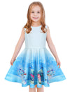 Labeca Baby Girls Printed Casual Party Dresses Twirly Sleeveless Dress Mermaid Blue Xs