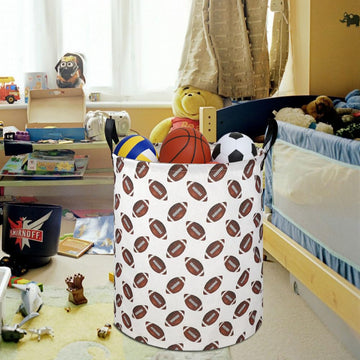 Hkec 19.7' Football Laundry Basket,Kids Dirty Clothes Laundry Hamper,Waterproof Toys Storage Bin For Boys,Room Decor, Gift Bask