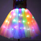 Viyorshop Girl Unicorn Costume Led Light Up Unicorn Tutu Dress For Halloween Party Costumes(Rainbow Sequins, 3-4T)