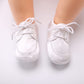 Booulfi Baby Sock Shoes White Newborn Booties Infant Baptism Shoes Socks For Baby Boy 0-3 Months Baptism Christening Easter Outf