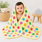 Vee Ess Baby Bath Towel Smiling Star Print 60 x 112 cm, Lemon Yellow