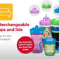 Playtex Baby Sipsters Stage 3 Straw Cups, Spill-Proof, Leak-Proof, Insulated - Teenage Mutant Ninja Turtles 3D Graphics, 9 Oz, 2