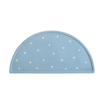 Mushie Silicone Placemat For Kids | Bpa-Free Non-Slip Design (White Daisy)