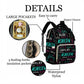 Artsadd Custom Animal Baby Backpack For New Mom Gifts, Personalized Dark Blue Captain Diaper Backpack With Stroller Straps Large