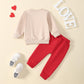 Tinypainter Toddler Baby Boy Valentines Day Outfit Sorry Girls Mommy Is My Valentine Sweatshirt+Casual Pants 2Pc Clothes