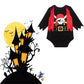 3Pcs Baby Boys Pirate Costume Halloween Infant Pirate Outfit Long Sleeve Pants With Headband (Black02, 0-3 Months)