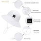Baby Sun Hat Toddler Summer Upf 50+ Sun Protection Baby Boy Beach Hats Adjustable Baby Girl Wide Brim Kid Bucket Cap White+Pink