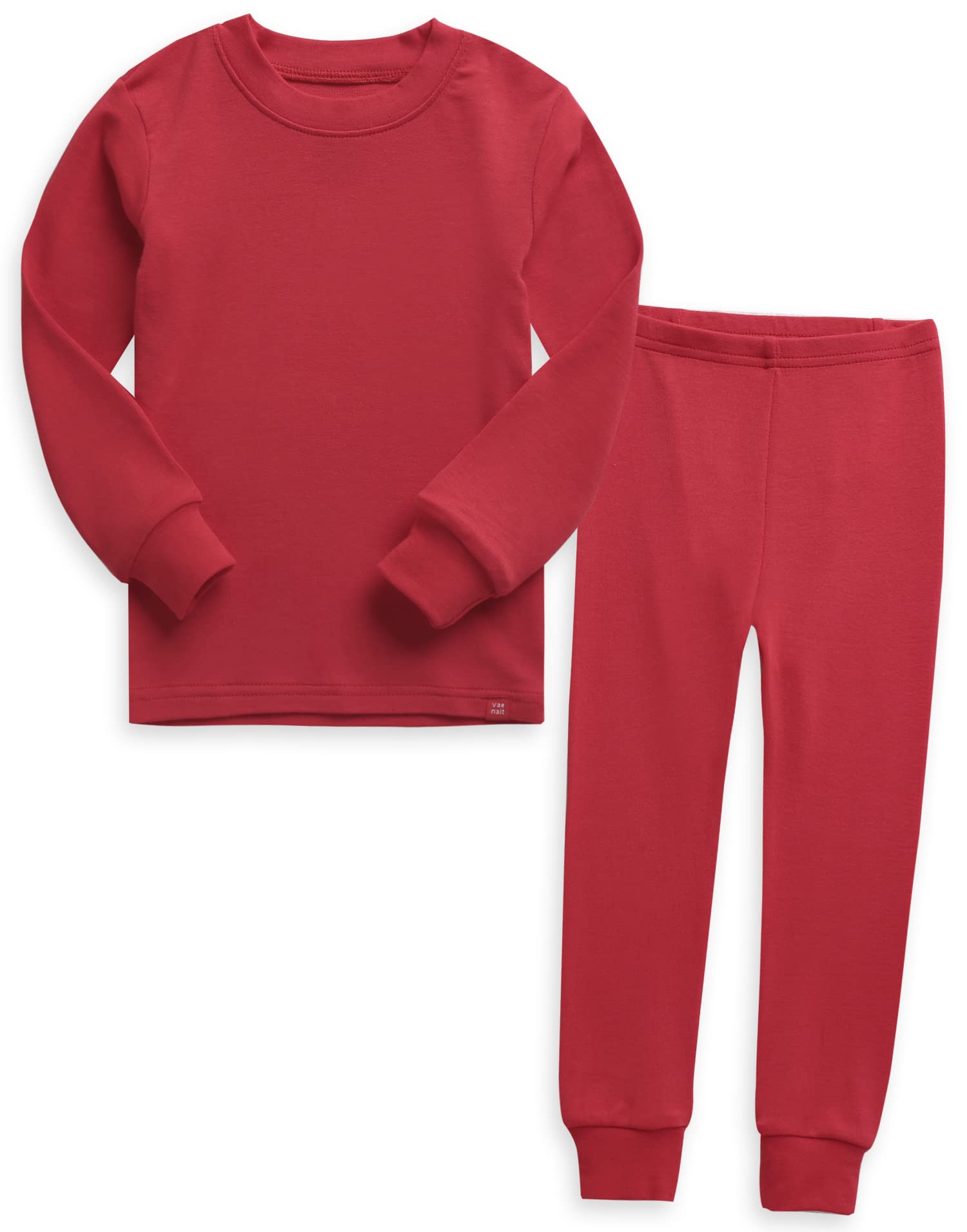 Vaenait Baby Kids Long Sleeve Sleepwear Pajamas 2Pcs Set Modal Red Xs