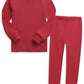 Vaenait Baby Kids Long Sleeve Sleepwear Pajamas 2Pcs Set Modal Red Xxs