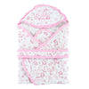 The Cheeky Kidzz Baby Newborn Cotton Quilted Wrapper Cum Blanket Cum Nest Bag | Baby Wrap Swaddle Towel Dohar Odhna with Hood (D
