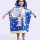 Yellow Bee Astronaut Hooded Poncho Towel for Boys (250 GSM) Blue, Grey, 37 Years