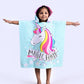 Yellow Bee Unicorn Hooded Poncho Towel for Girls (250 GSM) Aqua, Purple, White, 37 Years