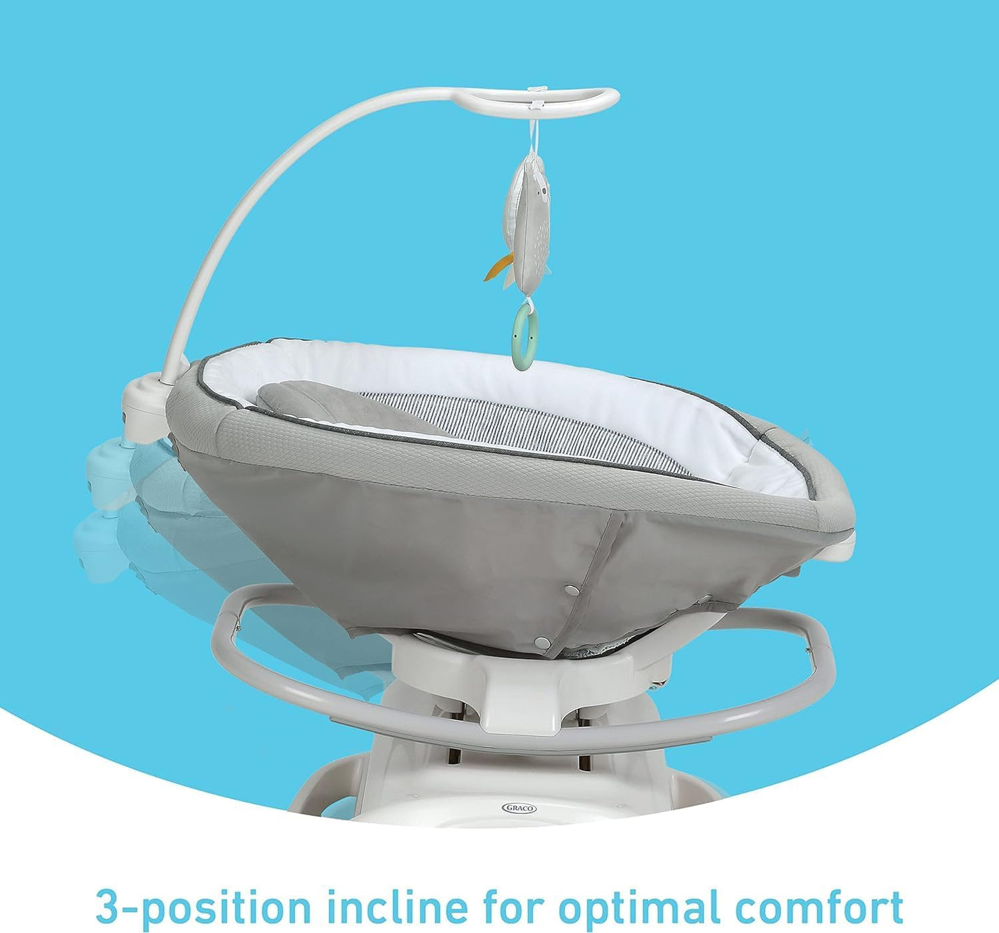 Graco Sense2Soothe 2-In-1 Baby Swing And Portable Rocker With Cry Detection Technology - Sailor
